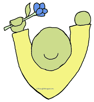 Inner Child with flower / gift