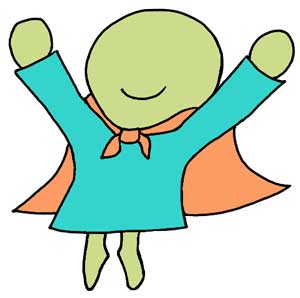 super self with cape